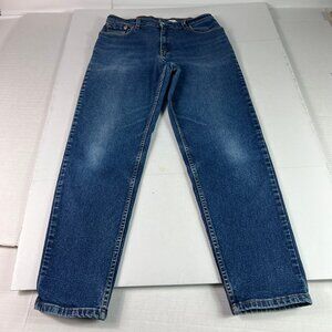 VTG 90s Levi's Jeans Women 30x28* 550 Relaxed Tapered Blue Stretch Denim Tag 10R